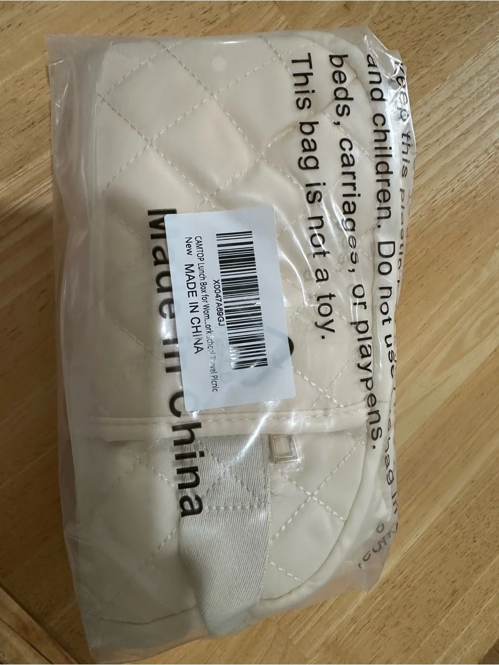 Quilted Cream Women's Tote Bag by